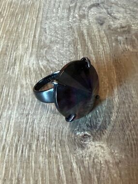 Kendra Scott Black Round Statement Ring